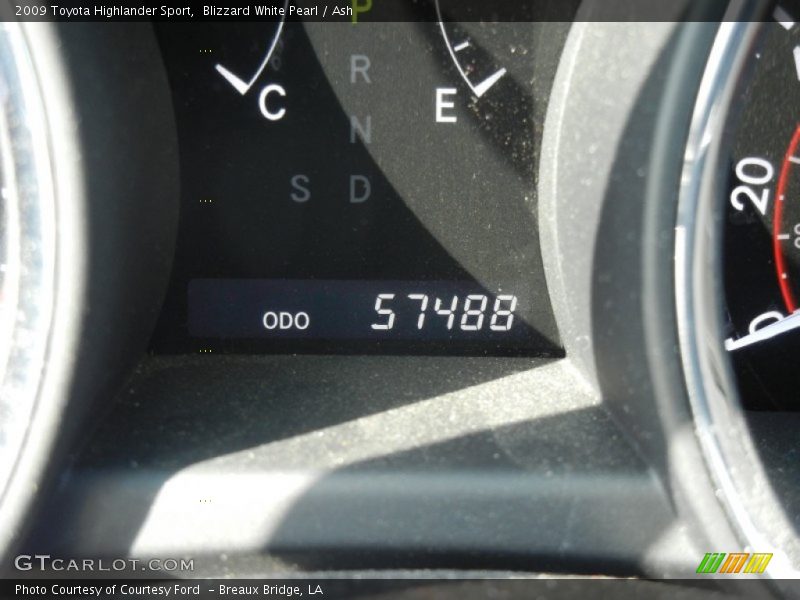 Blizzard White Pearl / Ash 2009 Toyota Highlander Sport