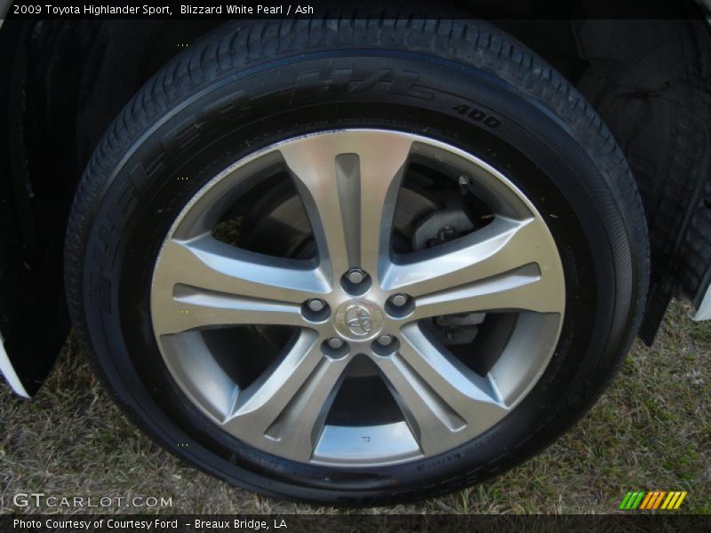 Blizzard White Pearl / Ash 2009 Toyota Highlander Sport