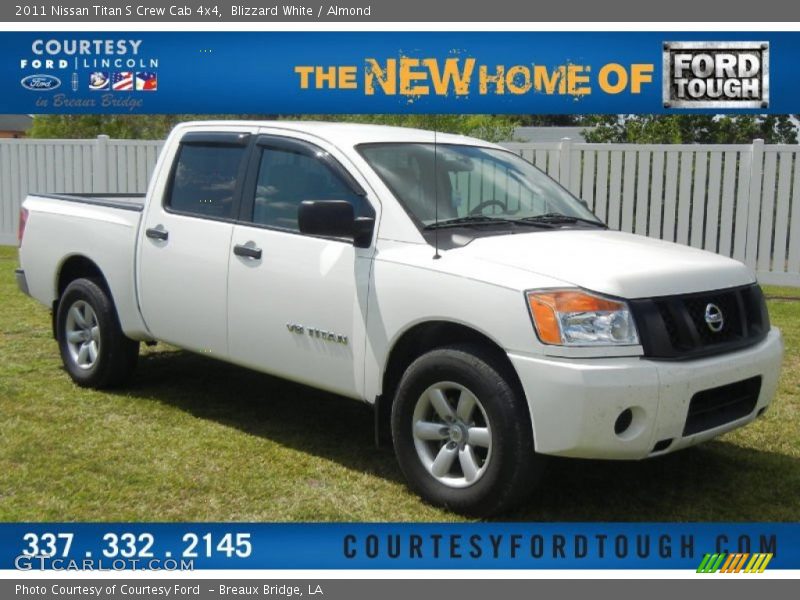 Blizzard White / Almond 2011 Nissan Titan S Crew Cab 4x4