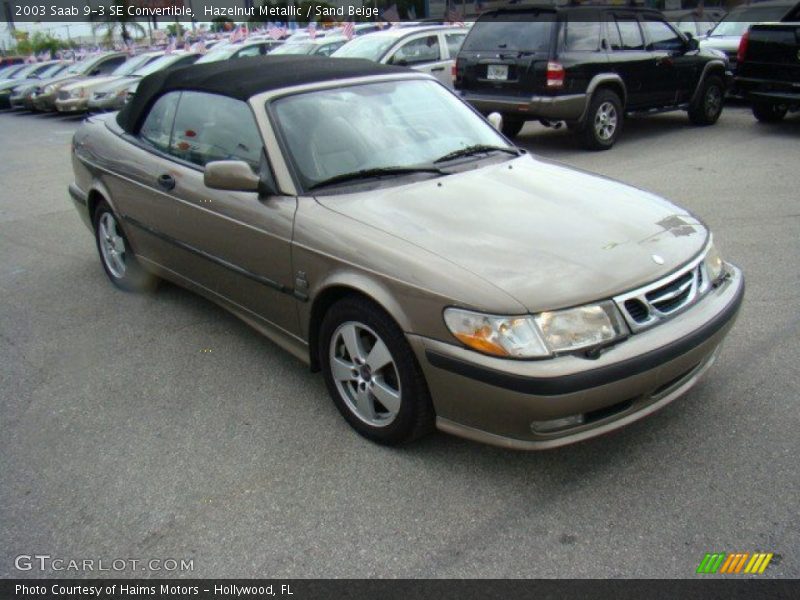 Hazelnut Metallic / Sand Beige 2003 Saab 9-3 SE Convertible