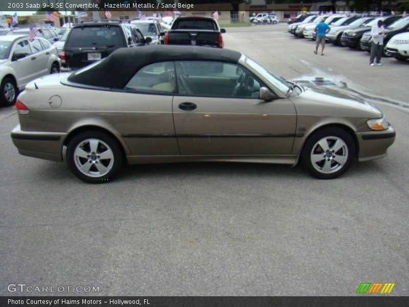 Hazelnut Metallic / Sand Beige 2003 Saab 9-3 SE Convertible
