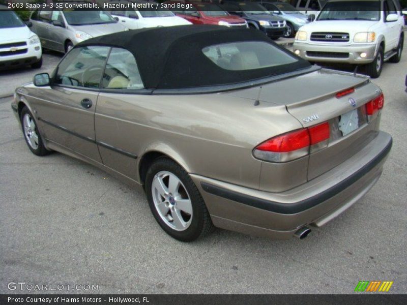 Hazelnut Metallic / Sand Beige 2003 Saab 9-3 SE Convertible