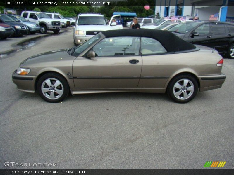 Hazelnut Metallic / Sand Beige 2003 Saab 9-3 SE Convertible