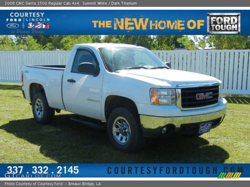 Summit White / Dark Titanium 2008 GMC Sierra 1500 Regular Cab 4x4