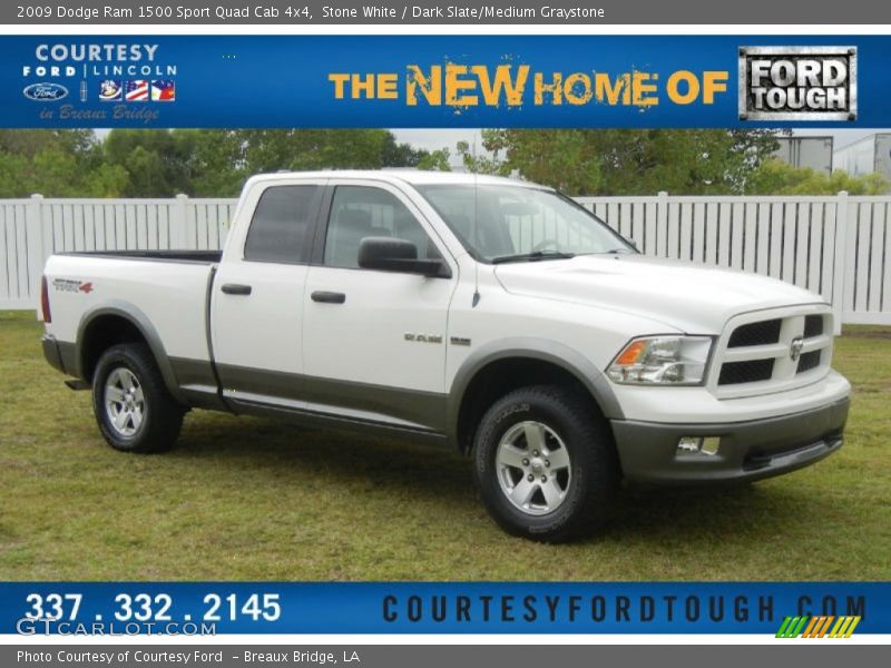 Stone White / Dark Slate/Medium Graystone 2009 Dodge Ram 1500 Sport Quad Cab 4x4