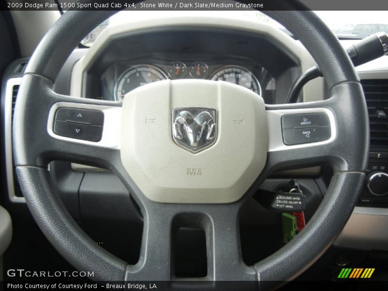Stone White / Dark Slate/Medium Graystone 2009 Dodge Ram 1500 Sport Quad Cab 4x4