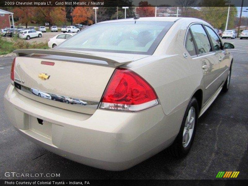 Gold Mist Metallic / Neutral 2009 Chevrolet Impala LT