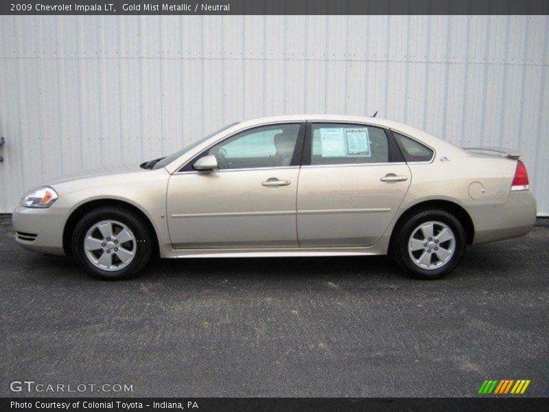 Gold Mist Metallic / Neutral 2009 Chevrolet Impala LT