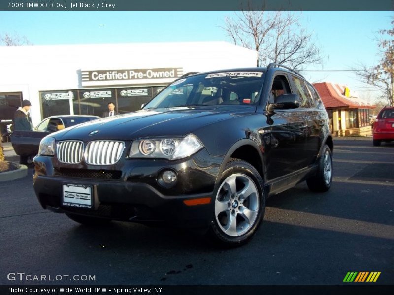 Jet Black / Grey 2008 BMW X3 3.0si