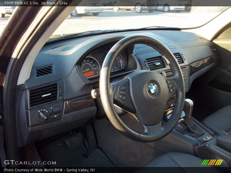 Jet Black / Grey 2008 BMW X3 3.0si