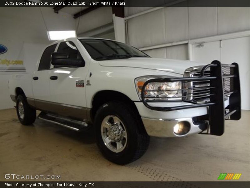 Bright White / Khaki 2009 Dodge Ram 2500 Lone Star Quad Cab