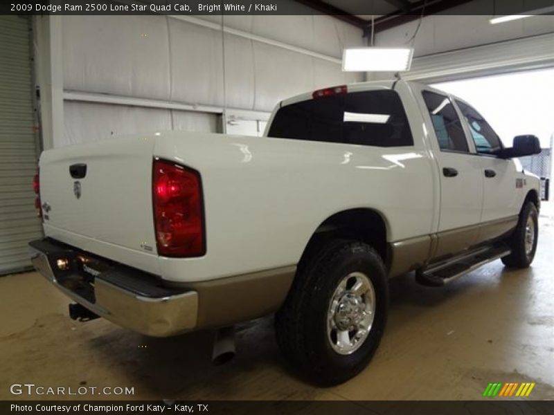 Bright White / Khaki 2009 Dodge Ram 2500 Lone Star Quad Cab