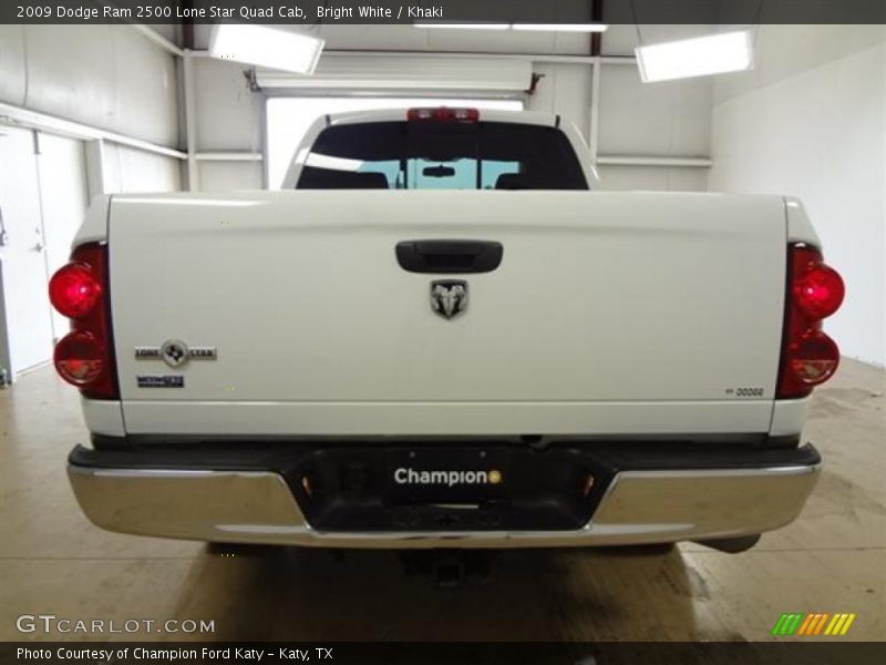 Bright White / Khaki 2009 Dodge Ram 2500 Lone Star Quad Cab