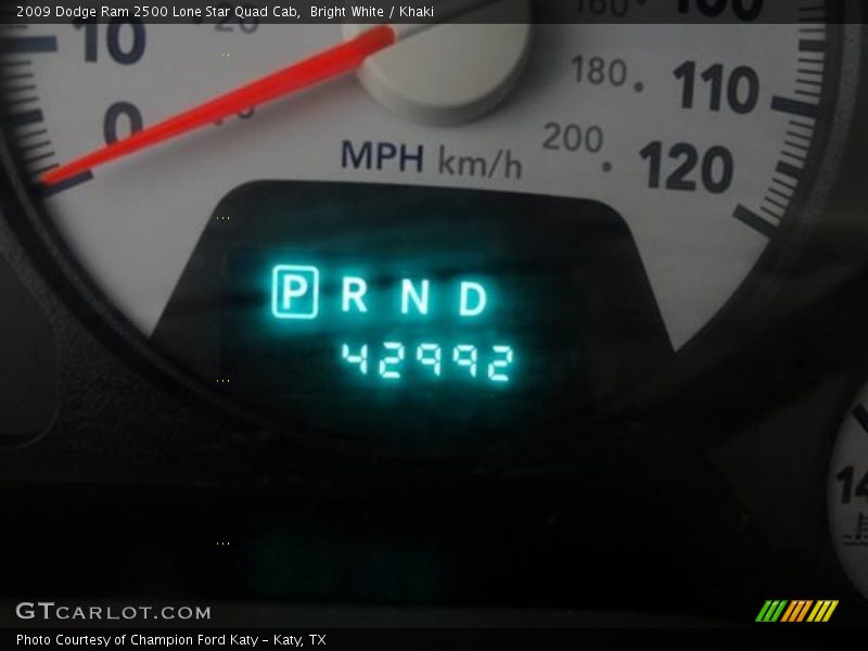 Bright White / Khaki 2009 Dodge Ram 2500 Lone Star Quad Cab