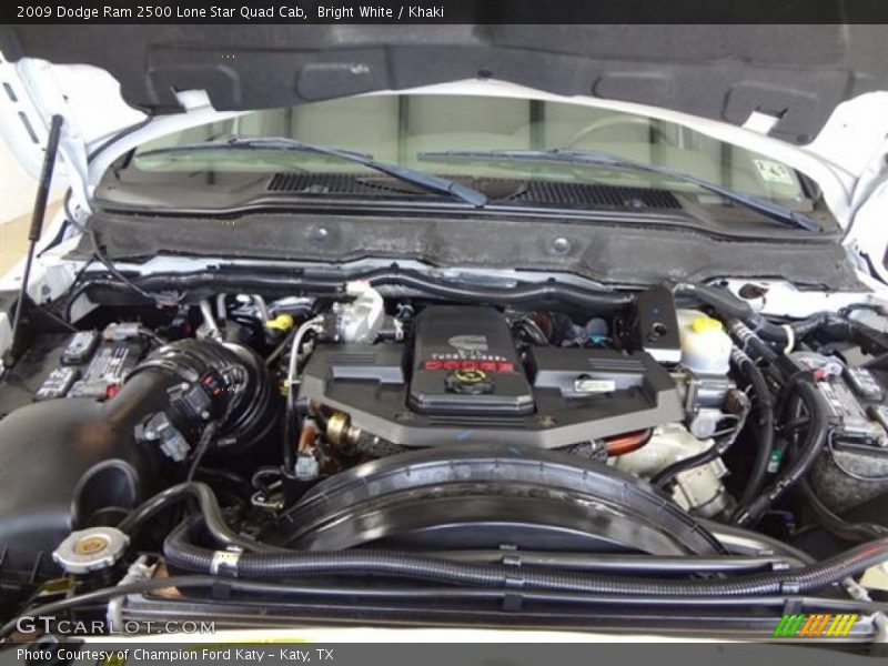  2009 Ram 2500 Lone Star Quad Cab Engine - 6.7 Liter Cummins OHV 24-Valve BLUETEC Turbo-Diesel Inline 6 Cylinder
