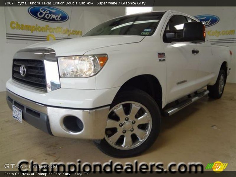 Super White / Graphite Gray 2007 Toyota Tundra Texas Edition Double Cab 4x4