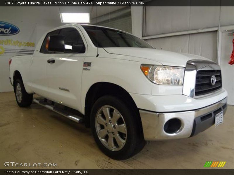 Super White / Graphite Gray 2007 Toyota Tundra Texas Edition Double Cab 4x4