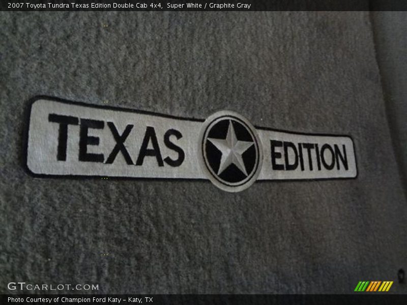 Super White / Graphite Gray 2007 Toyota Tundra Texas Edition Double Cab 4x4