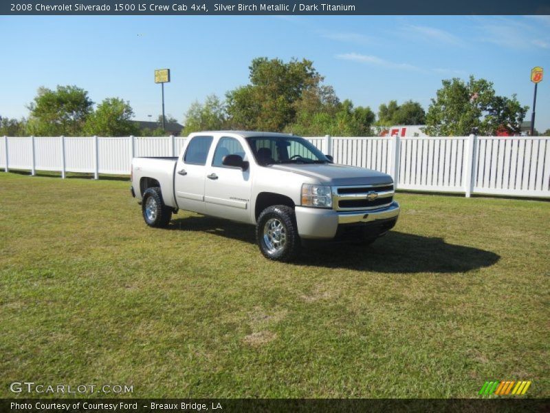 Silver Birch Metallic / Dark Titanium 2008 Chevrolet Silverado 1500 LS Crew Cab 4x4