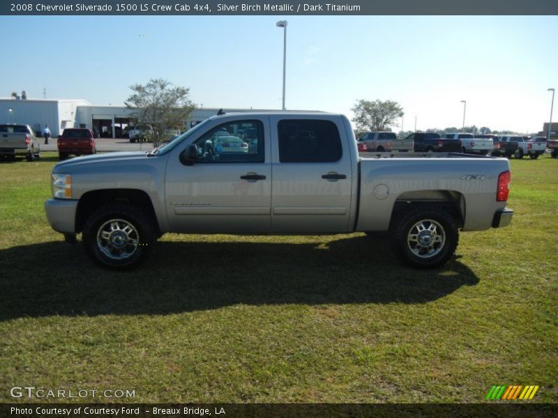 Silver Birch Metallic / Dark Titanium 2008 Chevrolet Silverado 1500 LS Crew Cab 4x4
