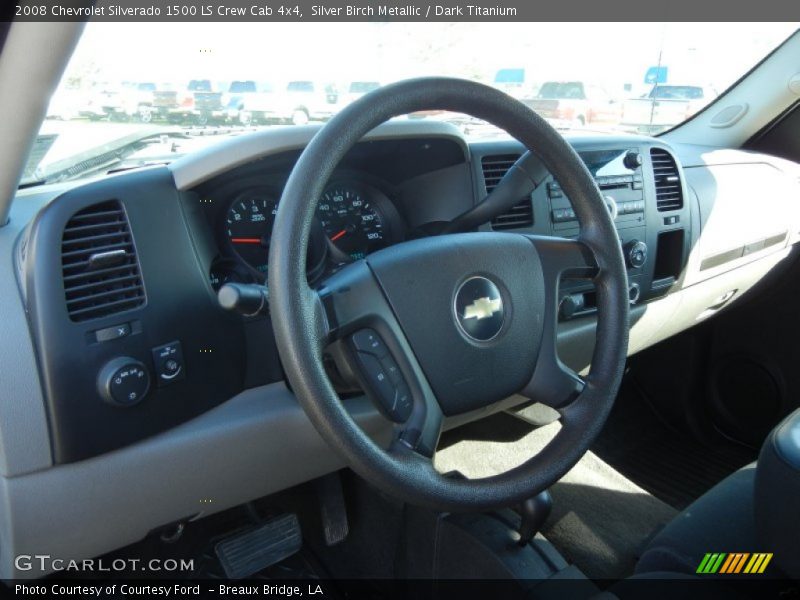 Silver Birch Metallic / Dark Titanium 2008 Chevrolet Silverado 1500 LS Crew Cab 4x4
