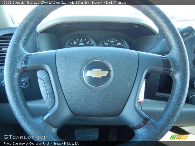 Silver Birch Metallic / Dark Titanium 2008 Chevrolet Silverado 1500 LS Crew Cab 4x4
