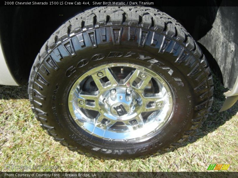 Silver Birch Metallic / Dark Titanium 2008 Chevrolet Silverado 1500 LS Crew Cab 4x4