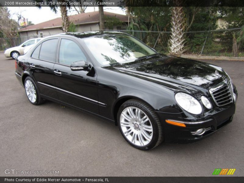 Black / Cashmere 2008 Mercedes-Benz E 350 4Matic Sedan
