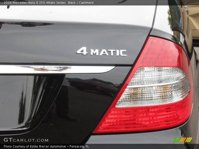 Black / Cashmere 2008 Mercedes-Benz E 350 4Matic Sedan