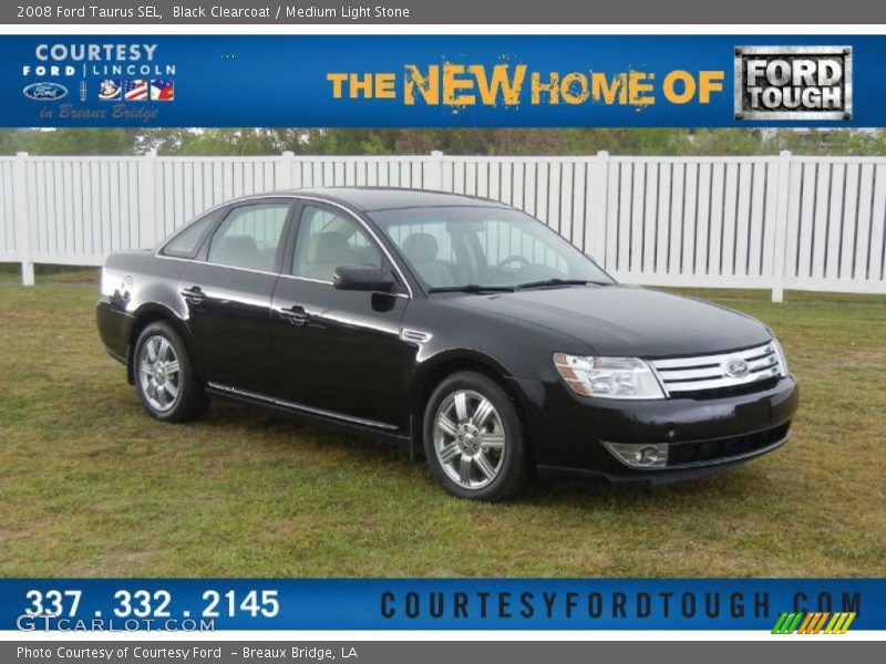 Black Clearcoat / Medium Light Stone 2008 Ford Taurus SEL