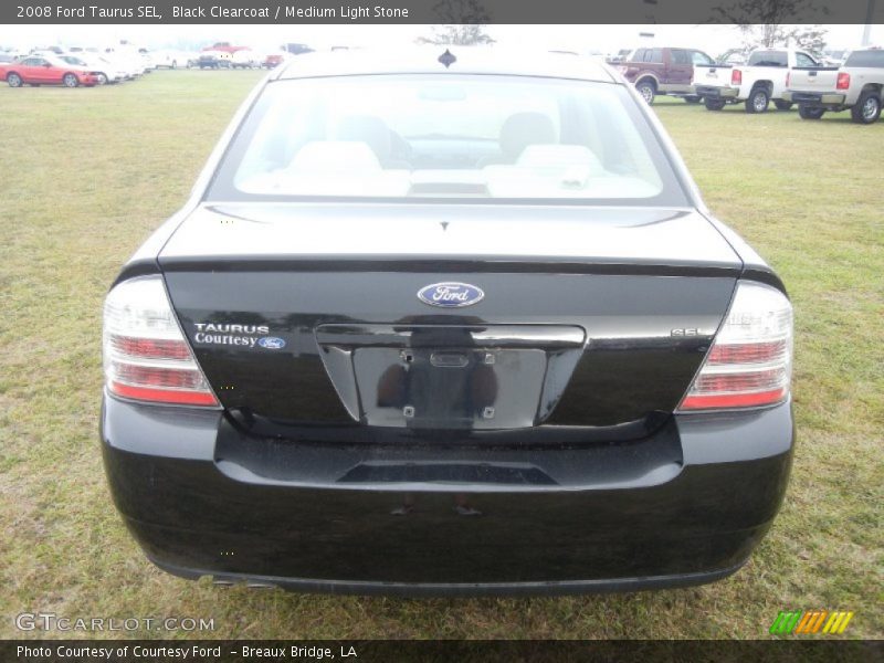 Black Clearcoat / Medium Light Stone 2008 Ford Taurus SEL