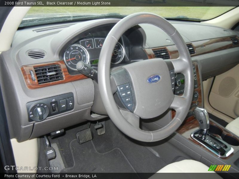 Black Clearcoat / Medium Light Stone 2008 Ford Taurus SEL
