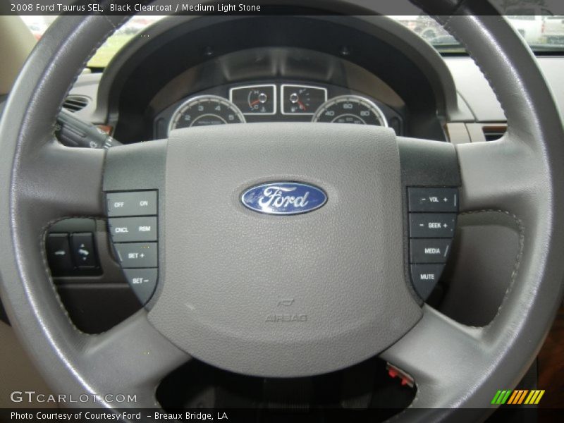 Black Clearcoat / Medium Light Stone 2008 Ford Taurus SEL