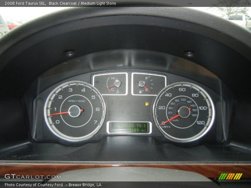 Black Clearcoat / Medium Light Stone 2008 Ford Taurus SEL