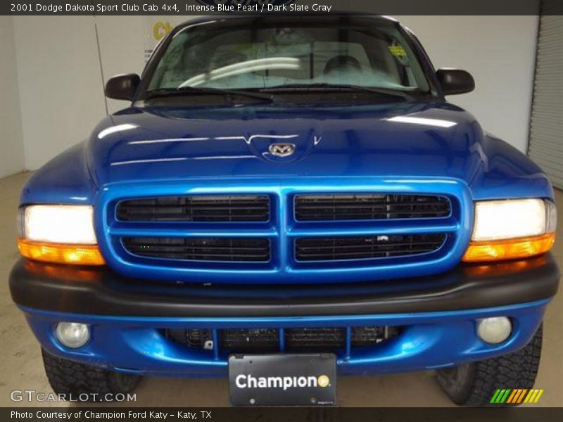 Intense Blue Pearl / Dark Slate Gray 2001 Dodge Dakota Sport Club Cab 4x4