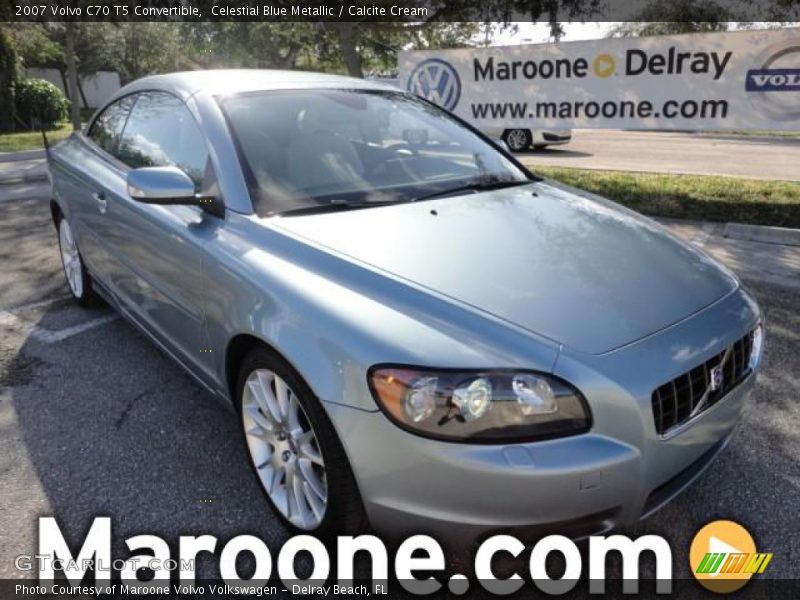 Celestial Blue Metallic / Calcite Cream 2007 Volvo C70 T5 Convertible