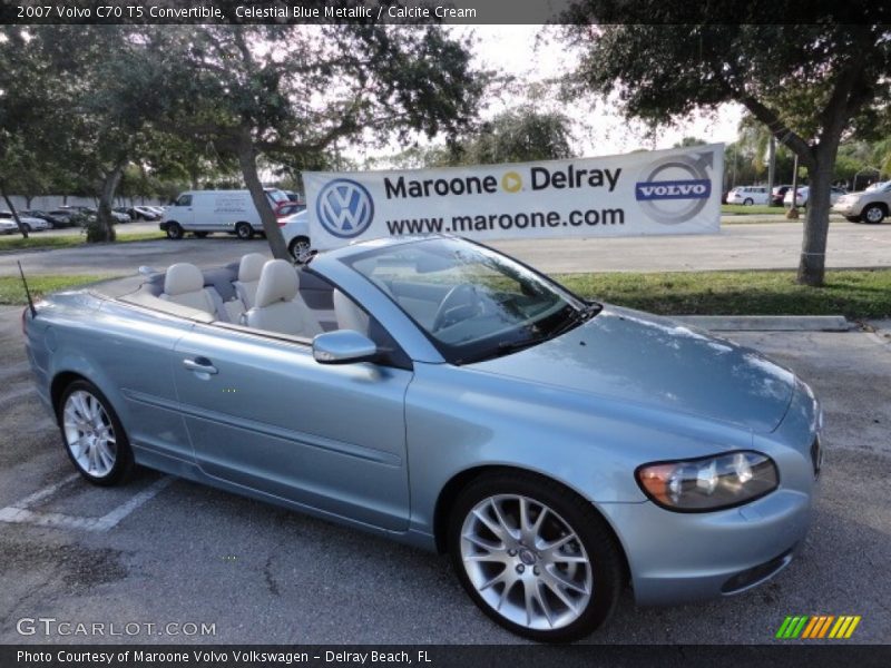 Celestial Blue Metallic / Calcite Cream 2007 Volvo C70 T5 Convertible