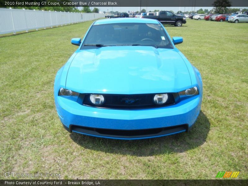 Grabber Blue / Charcoal Black 2010 Ford Mustang GT Coupe