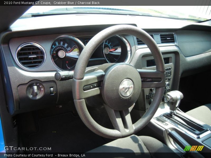 Grabber Blue / Charcoal Black 2010 Ford Mustang GT Coupe