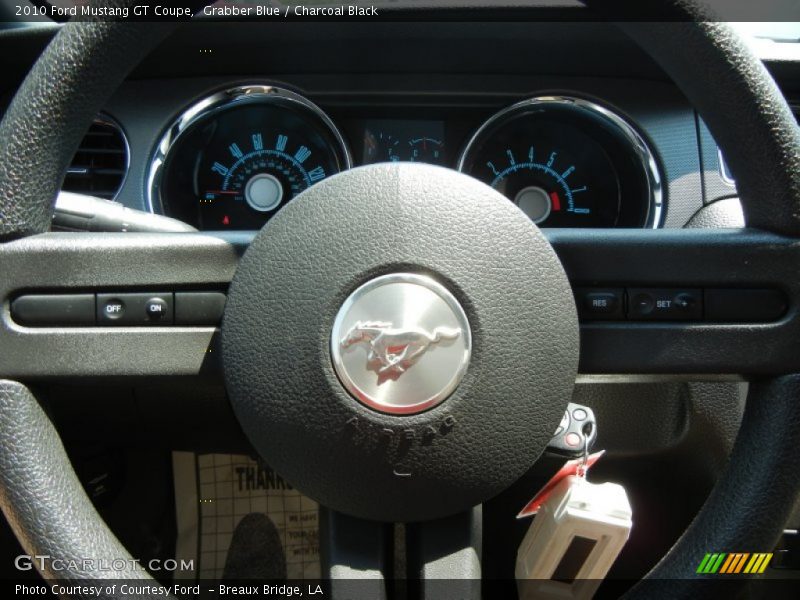 Grabber Blue / Charcoal Black 2010 Ford Mustang GT Coupe