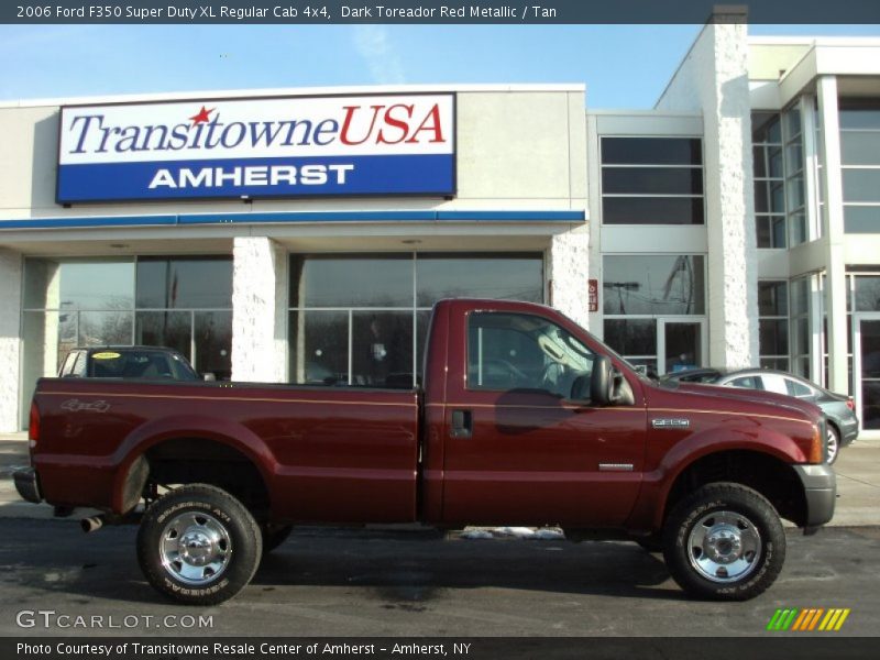 Dark Toreador Red Metallic / Tan 2006 Ford F350 Super Duty XL Regular Cab 4x4
