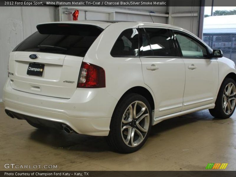 White Platinum Metallic Tri-Coat / Charcoal Black/Silver Smoke Metallic 2012 Ford Edge Sport