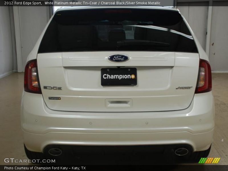 White Platinum Metallic Tri-Coat / Charcoal Black/Silver Smoke Metallic 2012 Ford Edge Sport