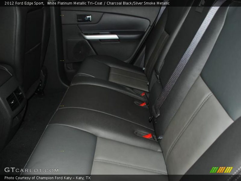 White Platinum Metallic Tri-Coat / Charcoal Black/Silver Smoke Metallic 2012 Ford Edge Sport