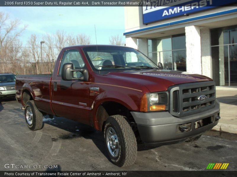 Dark Toreador Red Metallic / Tan 2006 Ford F350 Super Duty XL Regular Cab 4x4