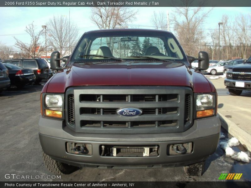 Dark Toreador Red Metallic / Tan 2006 Ford F350 Super Duty XL Regular Cab 4x4