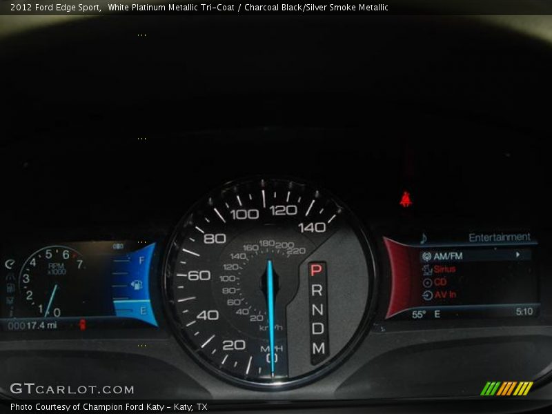 White Platinum Metallic Tri-Coat / Charcoal Black/Silver Smoke Metallic 2012 Ford Edge Sport