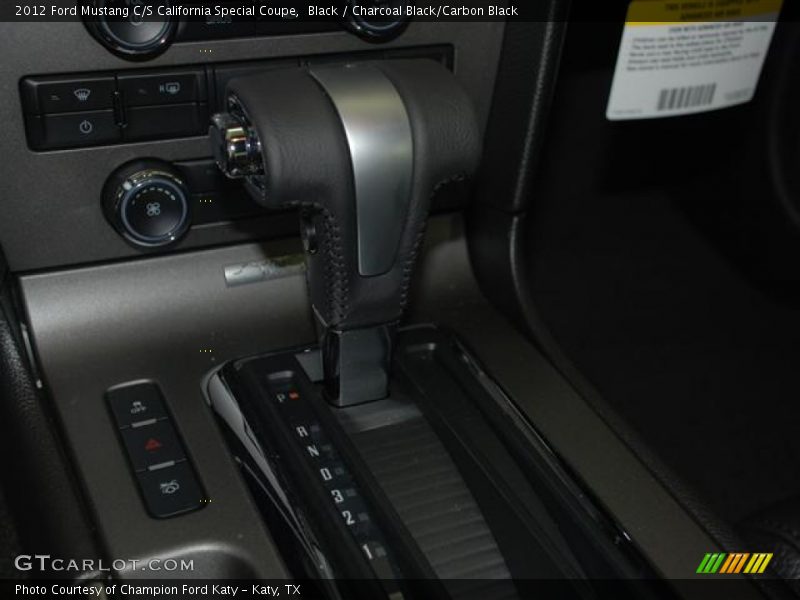  2012 Mustang C/S California Special Coupe 6 Speed Automatic Shifter