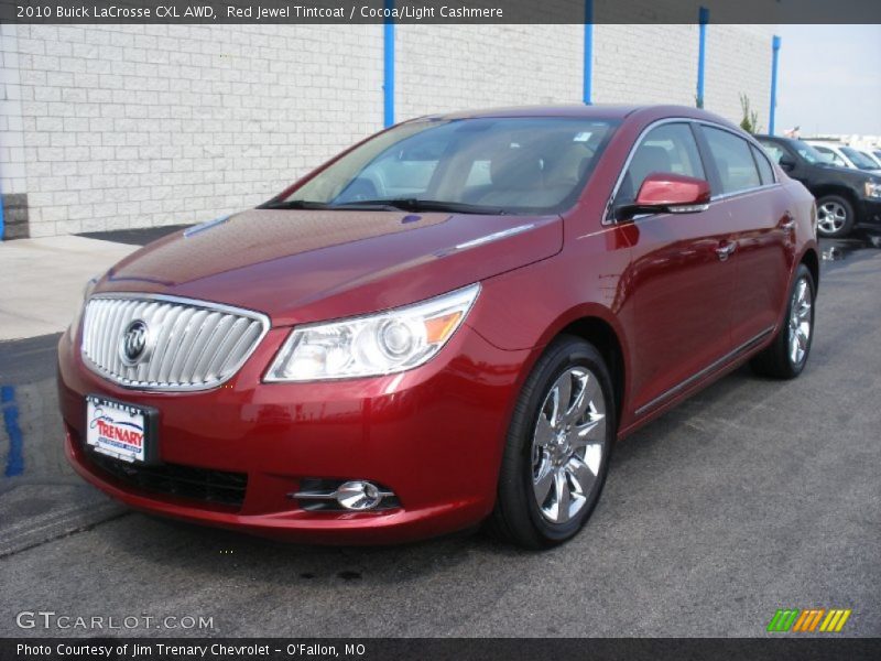 Red Jewel Tintcoat / Cocoa/Light Cashmere 2010 Buick LaCrosse CXL AWD