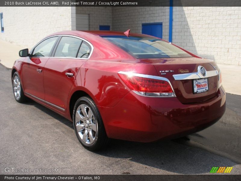 Red Jewel Tintcoat / Cocoa/Light Cashmere 2010 Buick LaCrosse CXL AWD